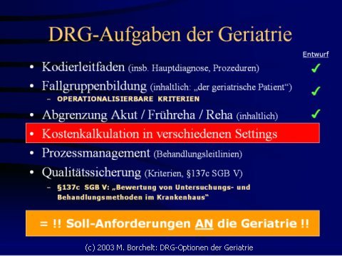 Abb.: DRG-Aufgaben der Geriatrie