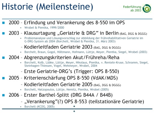 Abb.: OPS8550Historie